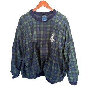 Sunderland Of Scotland XL Waterproof Breathable Tartan Pullover Jacket W/ Embroi